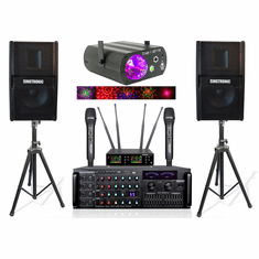 Professional Karaoke System 2000W via Youtube Unlimitted Songs by Apps