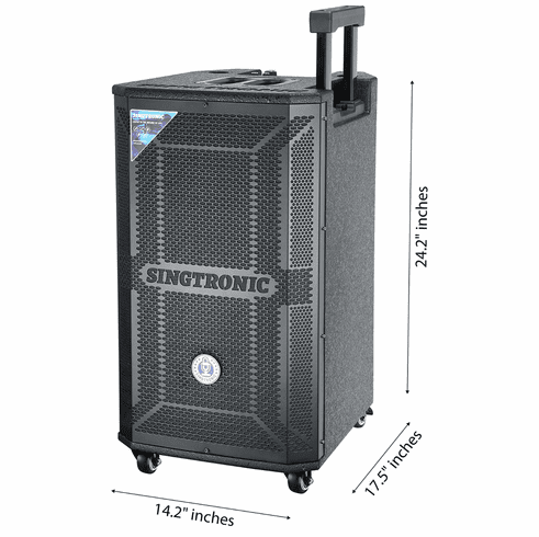 Cassa Karaoke Bluetooth Singtronic BT-600DSP Con 2 Microfoni Wireless E Luci - 800W