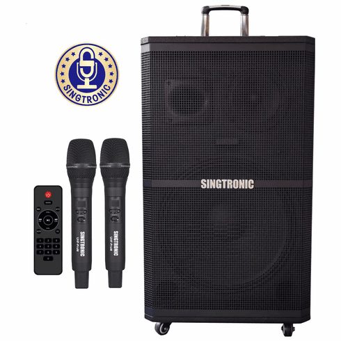 Singtronic BT-1500DSP Professional Rechargeable DSP 15" Karaoke Speaker With 2 UHF Wireless Mic.