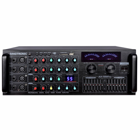 Singtronic KA-1000Pro Professional 2000W Analog Mixing Amplifier Karaoke Built in EQ & Bluetooth