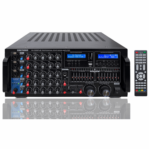 Singtronic KA-3000ProII Professional 3000W Mixing Amplifier Digital HDMI Output, Equalizer & USB Recording