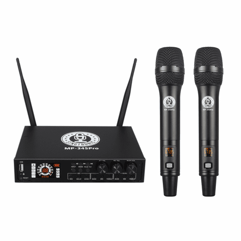 Singtronic MP-345Pro Karaoke Mixer with 2 x Wireless Microphone Built in Optical Input & Output