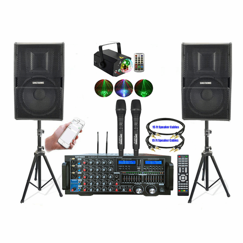 Singtronic Professional 3500W Complete Karaoke System Special via Unlimited Youtube Songs by Iphone & Android Tablet