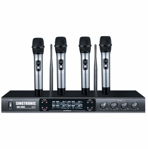 Singtronic UHF-3500 Professional UHF Diversity 4 x Channels Wireless Microphone System
