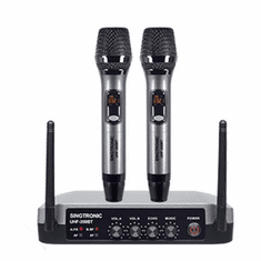 Singtronic UHF-350BT Professional Digital 2 x Wireless Microphone Karaoke Built in Echo Control