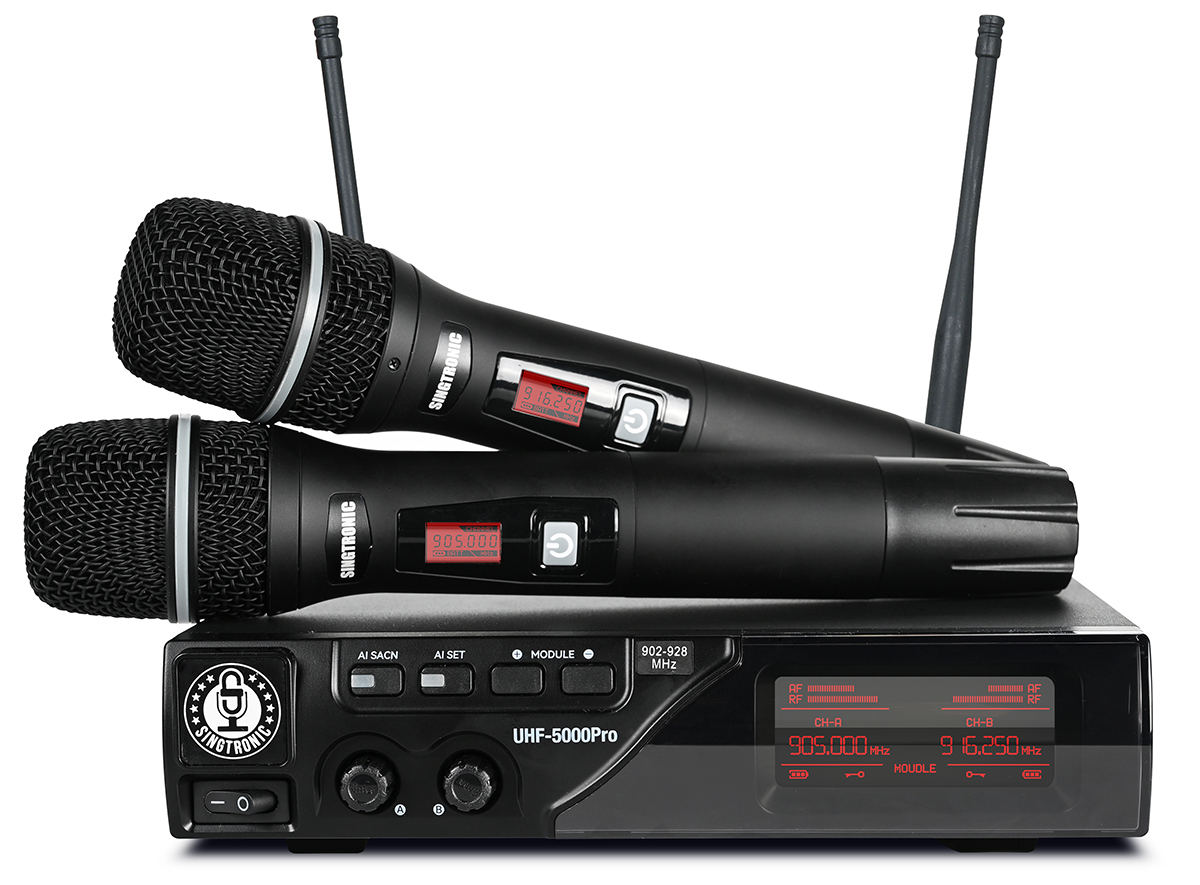 True Diversity UHF5000Pro 900Mhz Dual Wireless Mic Karaoke