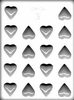 1-1/4" Plain Heart Hard Candy Mold # 1004