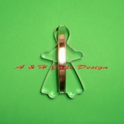5" Gingerbread Girl Cookie Cutter with Handle