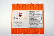 Bright Orange Isomalt Sticks by Cake Play
