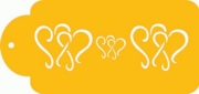 Dancing Hearts Stencil - C002