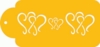 Dancing Hearts Stencil - C002