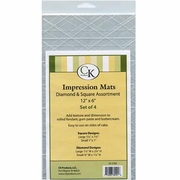 Diamond & Square Impression Mat Set/4 by CK Products