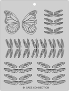 Dragonfly & Large Butterfly Gelatin Veining Sheet