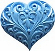 Filigree Heart Mold (H139) by First Impressions Molds