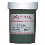 Green Powdered Food Color, 18g by Candy-n-Cake