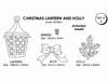 JEM Christmas Lantern & Holly Set/4