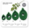 JEM Small Rose Leaves Set/4