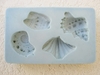 Large Seashells I, x 4 (SM-003) by Sunflower Sugar Art