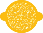 Leafy Scroll Top Stencil - C357
