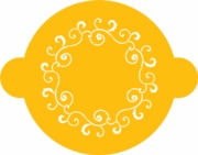 Leafy Scroll Top Stencil - C558