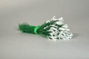Plain Spider Silk Stamens, White Tips & Medium Green Stems