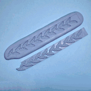 Silicone Beaded Leaf Border Mold