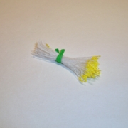 Sparkle Spider Silk Stamens, Lemon Yellow Tips & White Stems