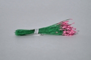 Sparkle Spider Silk Stamens, Medium Pink Tips & Medium Green Stems