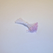 Sparkle Spider Silk Stamens, Medium Pink Tips & White Stems
