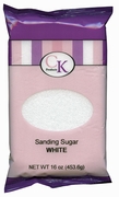 White Sanding Sugar, White 16 ounces