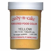 Yellow Powdered Food Color, 18g by Candy-n-Cake