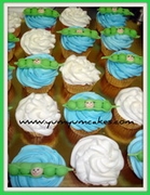 Yum Yum Cakes - Peas in a Pod Baby Shower Cupcakes