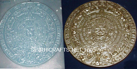 AZTEC CALENDAR PLASTER / RESIN CRAFT MOLD (13.5 DIA)