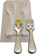 FORK AND SPOON PLASTER CRAFT MOLD (9.5" HT)