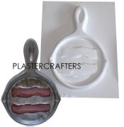 FRYING PAN WITH BACON PLASTER MOLD (8.75" HT)