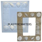 SHELLS PICTURE FRAME PLASTER MOLD (8.25" x 10.25")