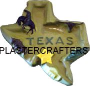 TEXAS ASHTRAY PLASTER MOLD 4.5" x 6")