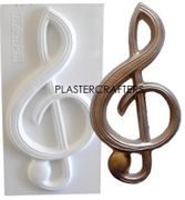 TREBLE CLEF PLASTER CASTING MOLD (8" HT)