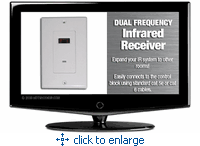 IR repeater - In Wall IR Receiver - Dual Frequency IR Receiver   - Click to enlarge