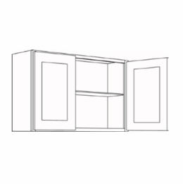 3015X24: 24" Deep Wall Cabinets: Country Oak Honey Kitchen Cabinets