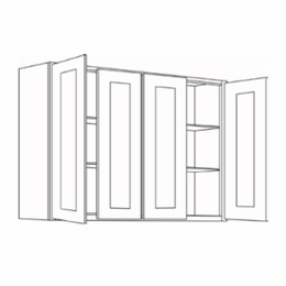 5430: 30" High 4 Door Wall Cabinets: Country Oak Honey Kitchen Cabinets