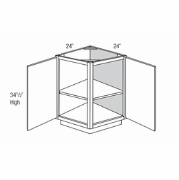 AB24: Angled Base End Cabinet: Essex Norwich RTA Kitchen Cabinet