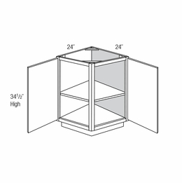 AB24: Angled Base End Cabinet: Essex RTA Kitchen Cabinet