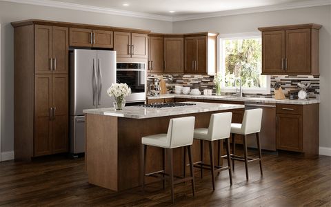 Amesbury Brown Kitchen Cabinets