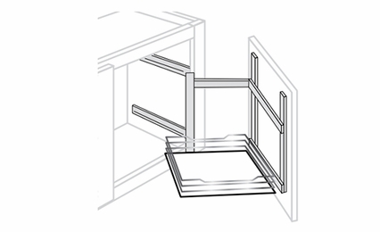 APPPULL: Above Appliance Pull Out Unit: Trenton Slab RTA Kitchen Cabinet