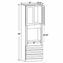 Armor White Oak O339624: Oven Cabinets: Assembled Kitchen Cabinets