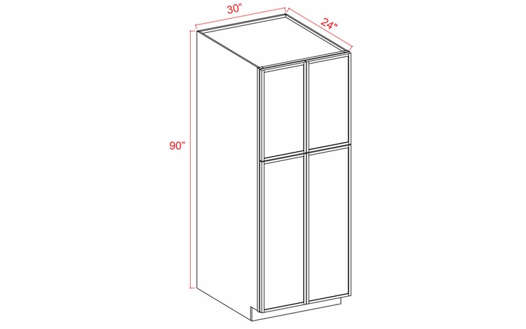 Armor White Oak U309024: Wall Pantry Cabinets: Assembled Kitchen Cabinets