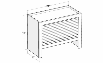 Artisan Moss AG2418: Appliance Garage: Assembled Kitchen Cabinets