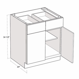 Artisan Moss B30: 30" Base Cabinet: Assembled Kitchen Cabinets