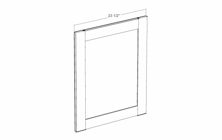 Artisan Moss BDE24: Base Decorative End Panel: Assembled Kitchen Cabinets
